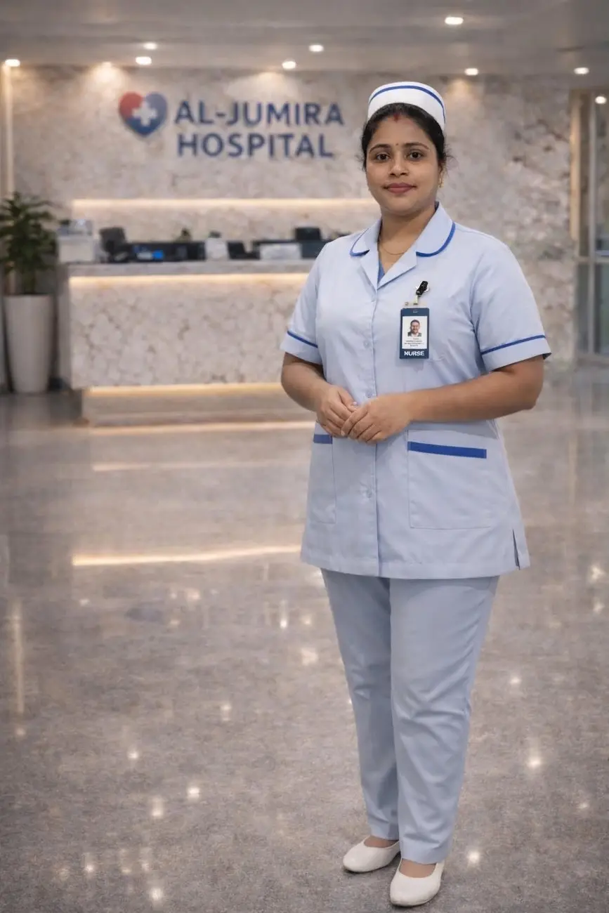 Nursing team member inside AL-JUMIRA HOSPITAL
